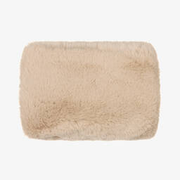 Helen Moore-Girls Beige Faux Fur Muff (25cm) | Childrensalon Outlet