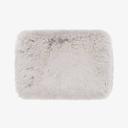Helen Moore-Girls Grey Faux Fur Hand Muff (25cm) | Childrensalon Outlet