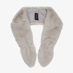 Helen Moore-Girls Grey Faux Fur Scarf | Childrensalon Outlet