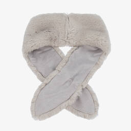 Helen Moore-Girls Grey Faux Fur Scarf | Childrensalon Outlet