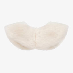 Helen Moore-Кремовый воротник из искусственного меха для девочек | Childrensalon Outlet