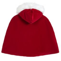 Helen Moore-Красный бархатный кейп для девочек | Childrensalon Outlet