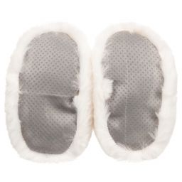 هيلين مور-بوت فرو إصطناعي لون عاجي للبنات | Childrensalon Outlet