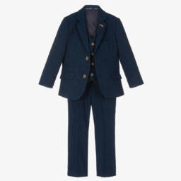 House of Cavani-Boys Navy Tweed Orson Ensemble | Childrensalon Outlet