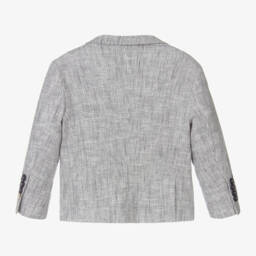 House of Cavani-Boys Smart Grey Stripe Jacket | Childrensalon Outlet