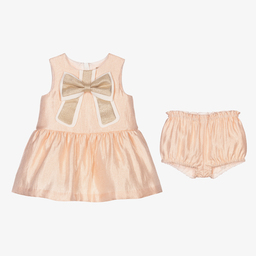 Hucklebones London-Baby Girls Pink Dress Set | Childrensalon Outlet