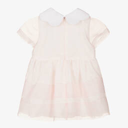 Hucklebones London-Baby Girls Pink Organza Ladybird Dress | Childrensalon Outlet