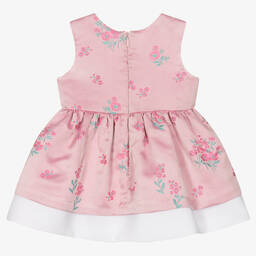 Hucklebones London-Розовое жаккардовое платье из атласа | Childrensalon Outlet
