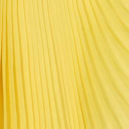 Hucklebones London-Baby Girls Yellow Pleated Chiffon Dress | Childrensalon Outlet