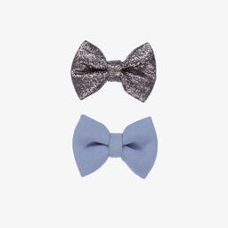 Hucklebones London-Две голубые заколки для волос (5см) | Childrensalon Outlet