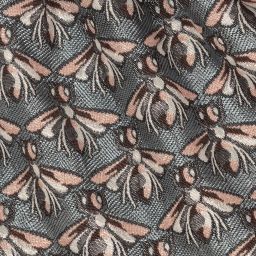 Hucklebones London-طقم فستان جاكارد لون أزرق رمادي للمولودات | Childrensalon Outlet