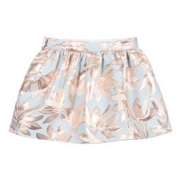 Hucklebones London-Blue Jacquard Skirt | Childrensalon Outlet