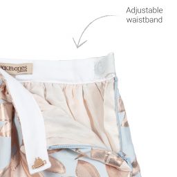 Hucklebones London-Blue Jacquard Skirt | Childrensalon Outlet