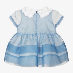 Hucklebones London-Голубое платье из органзы и трусики | Childrensalon Outlet