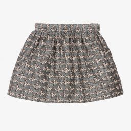 Hucklebones London-Розово-голубая жаккардовая юбка | Childrensalon Outlet