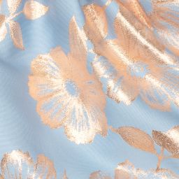 Hucklebones London-Голубая юбка с розово-золотистыми цветами | Childrensalon Outlet