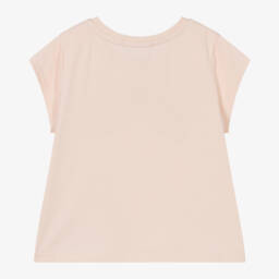 Hucklebones London-Футболка для девочек розовая с золотым бантом | Childrensalon Outlet