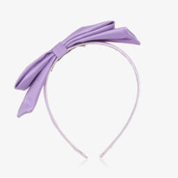 Hucklebones London-Girls Elegant Satin Bow Headpiece | Childrensalon Outlet