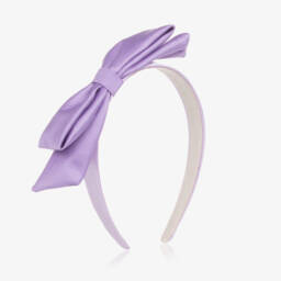 Hucklebones London-Girls Elegant Satin Bow Headpiece | Childrensalon Outlet