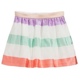 Hucklebones London-Girls Gathered Striped Skirt | Childrensalon Outlet