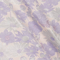 Hucklebones London-Girls Lilac Floral Jacquard Dress | Childrensalon Outlet