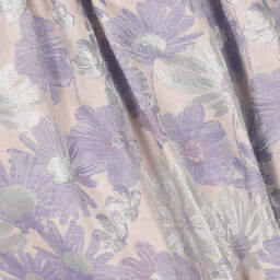 Hucklebones London-Сиреневая жаккардовая юбка с цветочным узором | Childrensalon Outlet