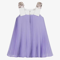 Hucklebones London-Фиолетовое плиссированное платье из шифона | Childrensalon Outlet