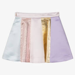 Hucklebones London-Фиолетовая атласная юбка в полоску | Childrensalon Outlet