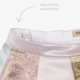 Hucklebones London-Фиолетовая атласная юбка в полоску | Childrensalon Outlet