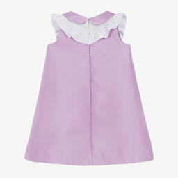 Hucklebones London-Платье А-силуэта из атласа лилового цвета для девочек | Childrensalon Outlet