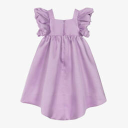 Hucklebones London-فستان ساتان تويل ليلكي للبنات | Childrensalon Outlet