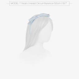 Hucklebones London-Girls Metallic Sapphire Bow Headband | Childrensalon Outlet
