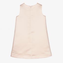 Hucklebones London-Розовое атласное платье-трапеция для девочек | Childrensalon Outlet