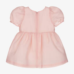 Hucklebones London-فستان كريب وردي مزين بعقدة للبنات | Childrensalon Outlet