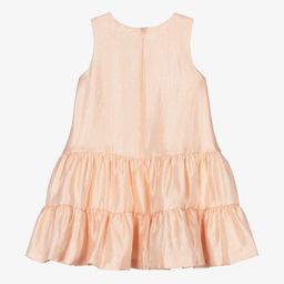 Hucklebones London-Розовое платье с золотистым бантом для девочек | Childrensalon Outlet