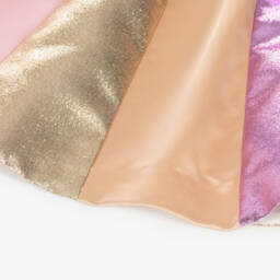 Hucklebones London-Girls' Pink & Golden Sparkle Dress | Childrensalon Outlet