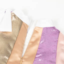 Hucklebones London-Girls' Pink & Golden Sparkle Dress | Childrensalon Outlet