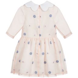 Hucklebones London-Girls Pink Organza Dress | Childrensalon Outlet