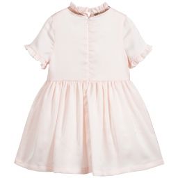 Hucklebones London-Girls Pink Satin Dress | Childrensalon Outlet