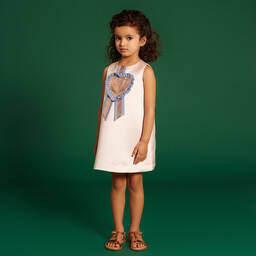 Hucklebones London-Розовое атласное платье для девочек | Childrensalon Outlet