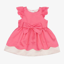 Hucklebones London-Girls Pink Satin Dress | Childrensalon Outlet