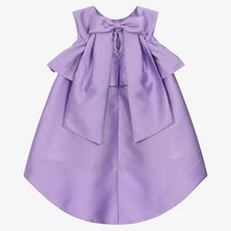 Hucklebones London-فستان ساتان تويل لون بنفسجي | Childrensalon Outlet