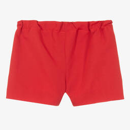 Hucklebones London-شورت مزيج قطن تويل لون أحمر للبنات | Childrensalon Outlet