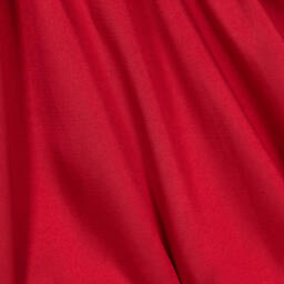 Hucklebones London-Girls Red Satin Ruffle Sleeve Dress | Childrensalon Outlet