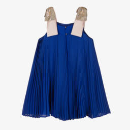 Hucklebones London-Платье из шифона королевского синего цвета для девочек | Childrensalon Outlet