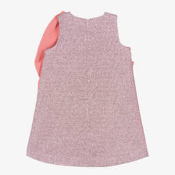 Hucklebones London-فستان وردي لامع للبنات مع فيونكة | Childrensalon Outlet