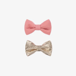 Hucklebones London-مشابك شعر للبنات بتصميم فيونكة براقة | Childrensalon Outlet