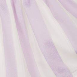 Hucklebones London-Белое платье в фиолетовую полоску | Childrensalon Outlet