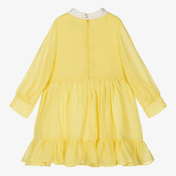 Hucklebones London-فستان شيفون وستان لون أصفر | Childrensalon Outlet