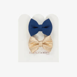 Hucklebones London-Синяя и золотистая заколки для волос (5см) | Childrensalon Outlet